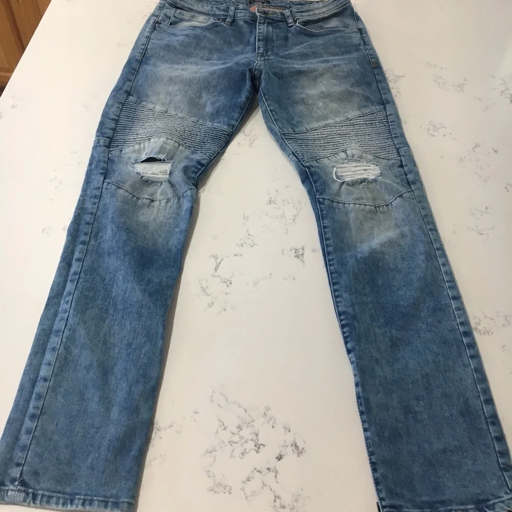 BDG men distressed skinny jeans blue size:33